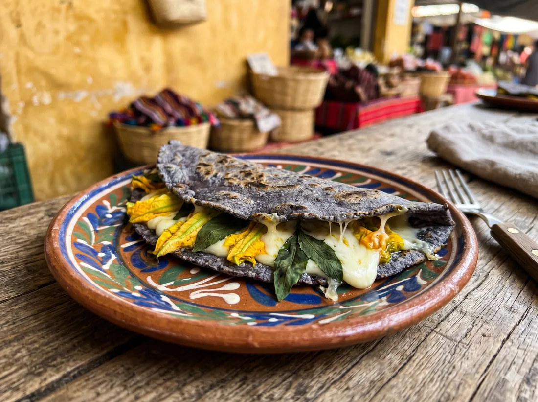 Foto de Quesadilla de flor de calabaza